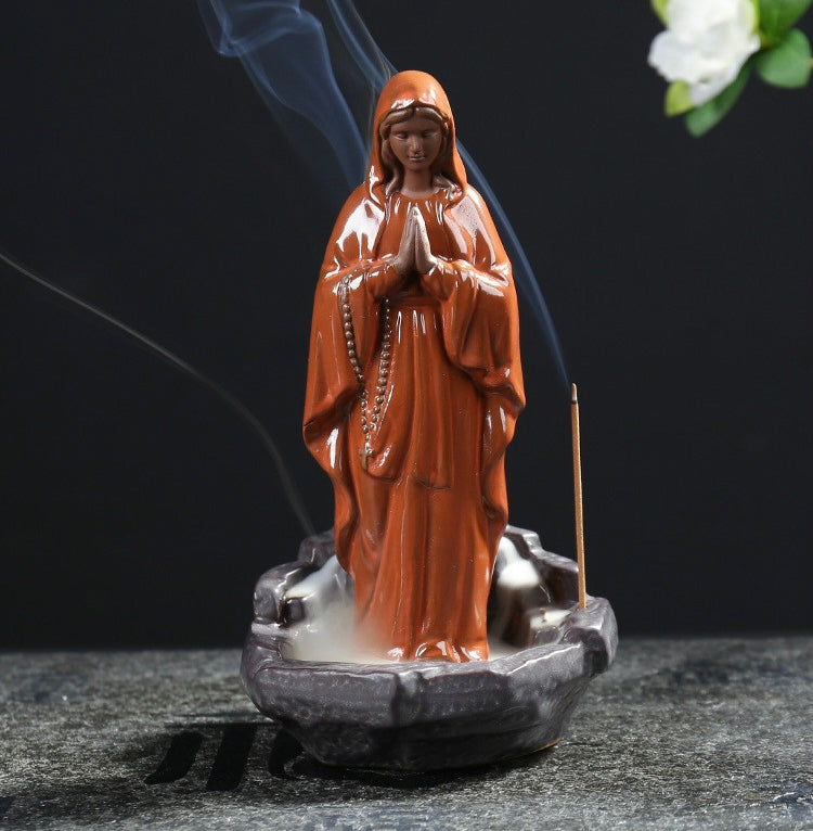 Jesus & Mary Incense Holder + 10 Free Back-Flow Incense