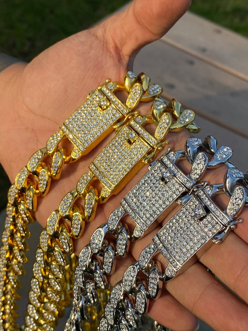 Miami Iced Cuban Links (Bracelets & Chains) 10mm