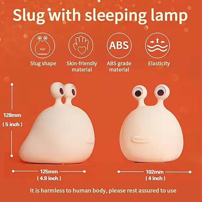 Adorable Squishy Silicone Animal Night Light (Slug)