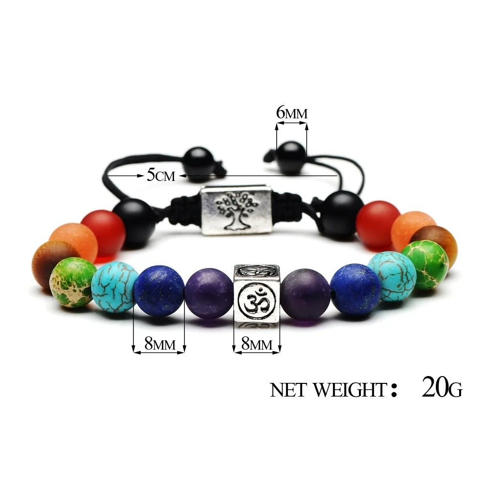 7 Chakra Natural Stone Bracelets