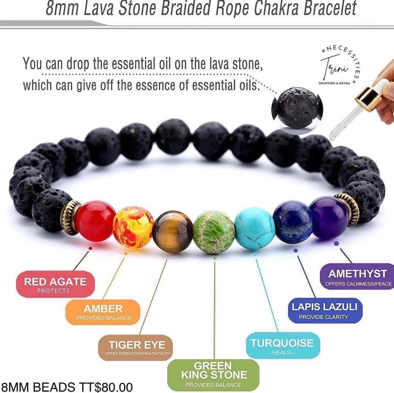 Natural Stone Chakra Bracelets (8mm)