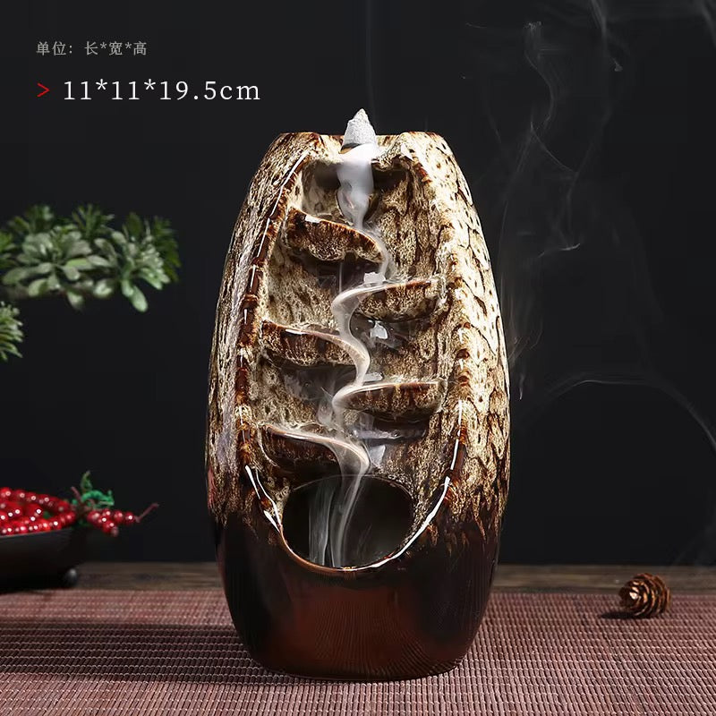 Back-Flow Incense Holder + 10 Free Incense Cones