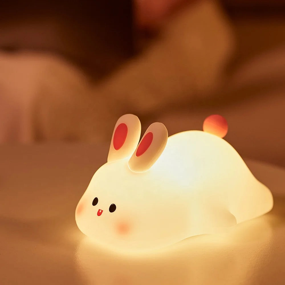 Adorable Squishy Silicone Animal Night Light (Rabbit)