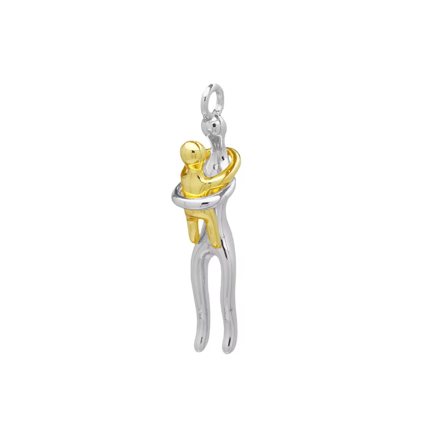 Stainless Steel Mother & Child Unity Love Hug Necklace