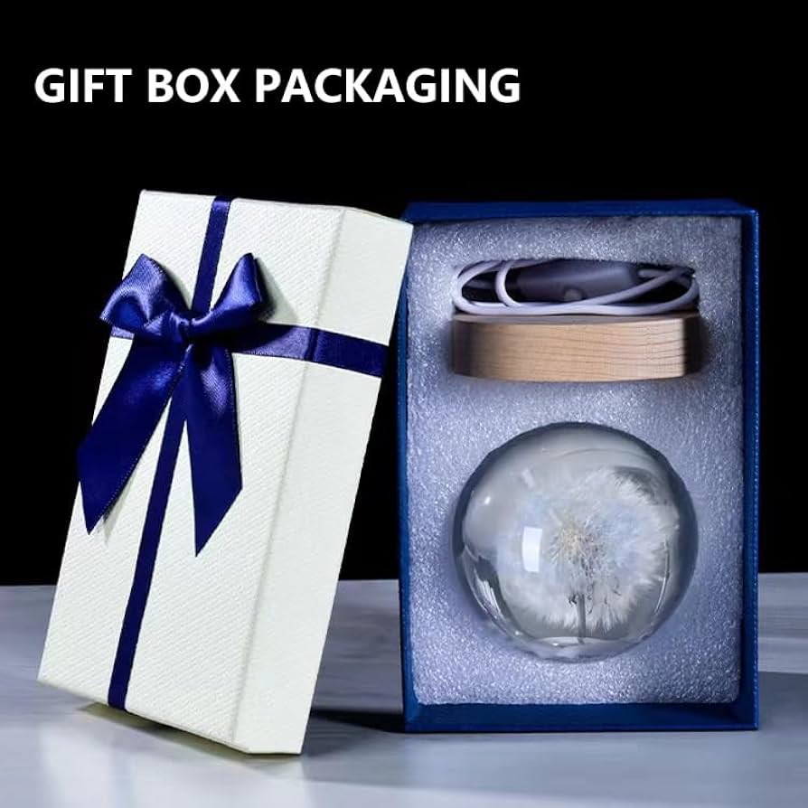 3D Laser Engraved 8cm Glass Crystal Ball Lamp (Ultrasound Baby Picture)