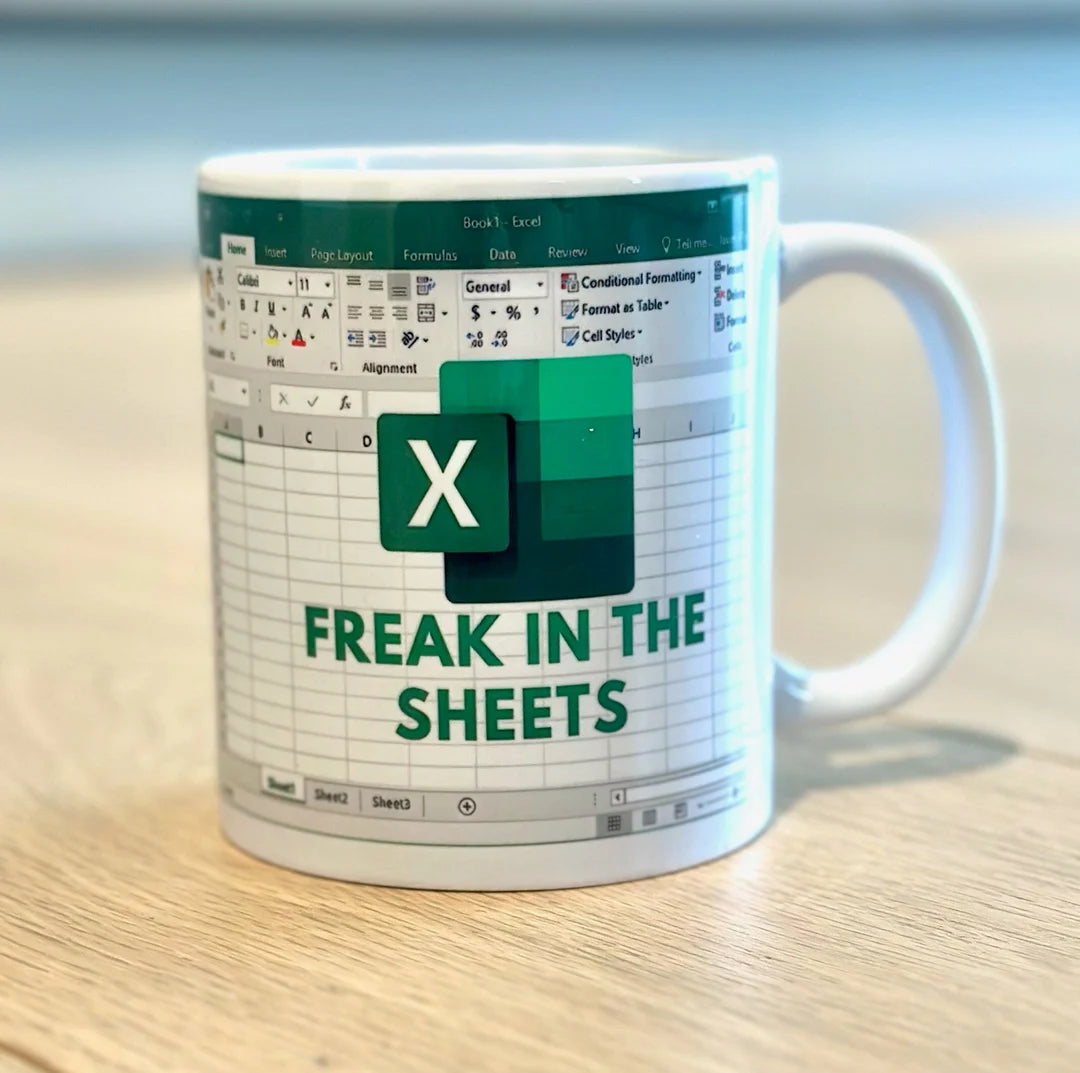 ‘Freaks in the Sheets’ Excel Printed Meme Ceramic Mug 400ML