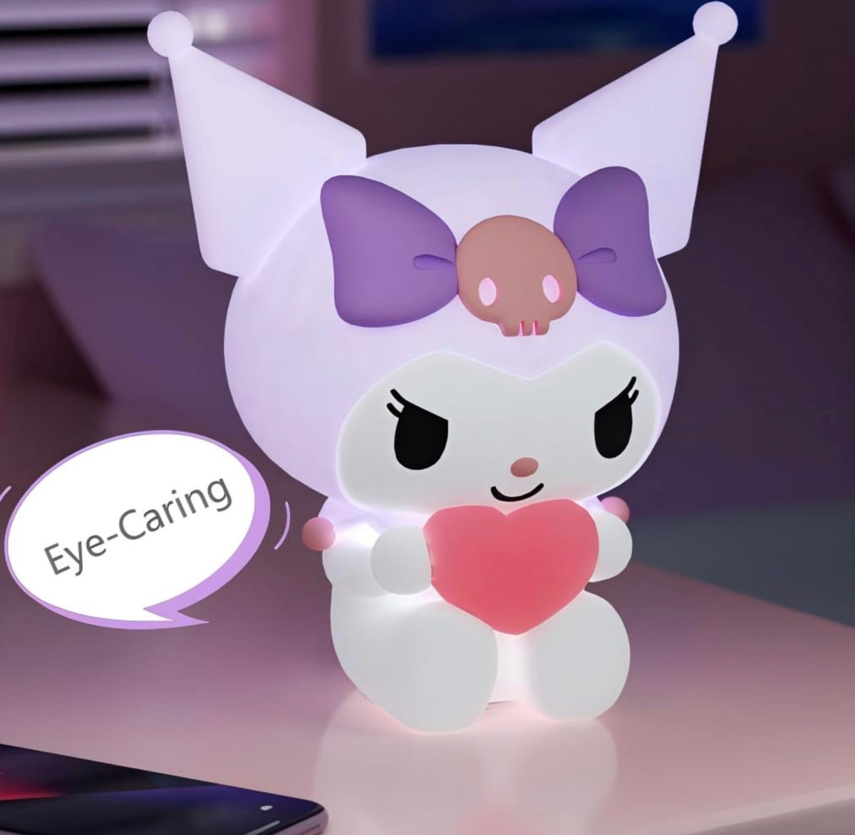 Large Kuromi Squishy Silicone Night Light + Remote Control (Limited Edition)