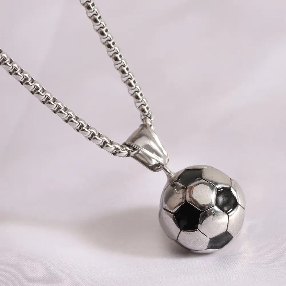 Stainless Steel Football Necklace