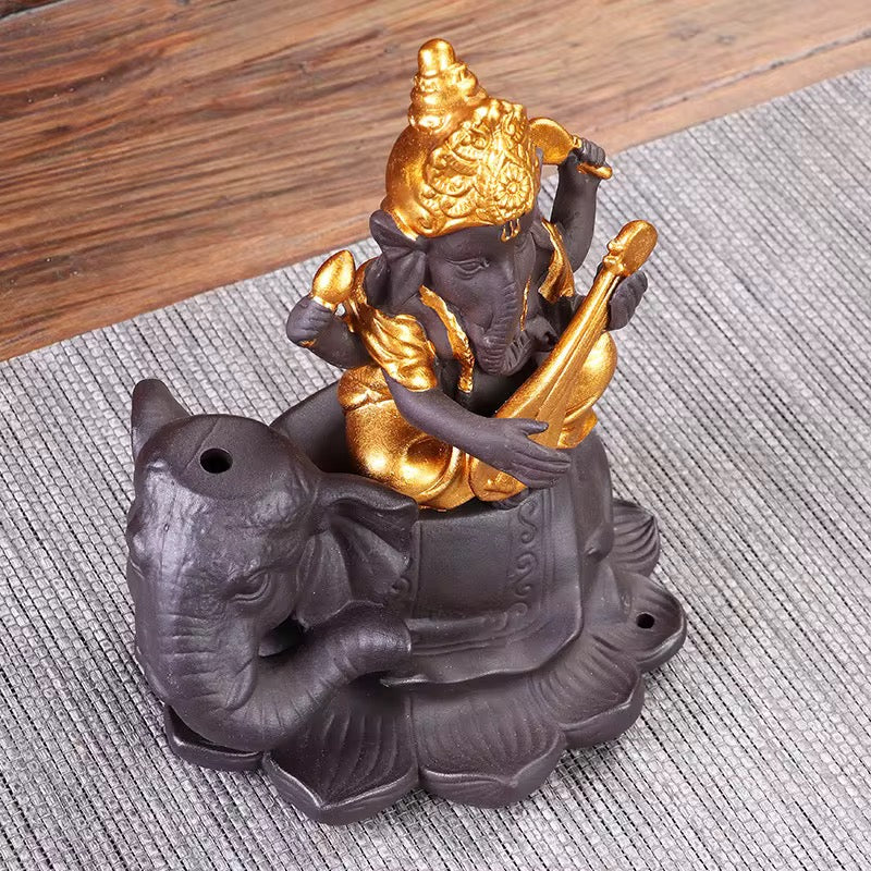 Lord Ganesh Back Flow Incense Holder