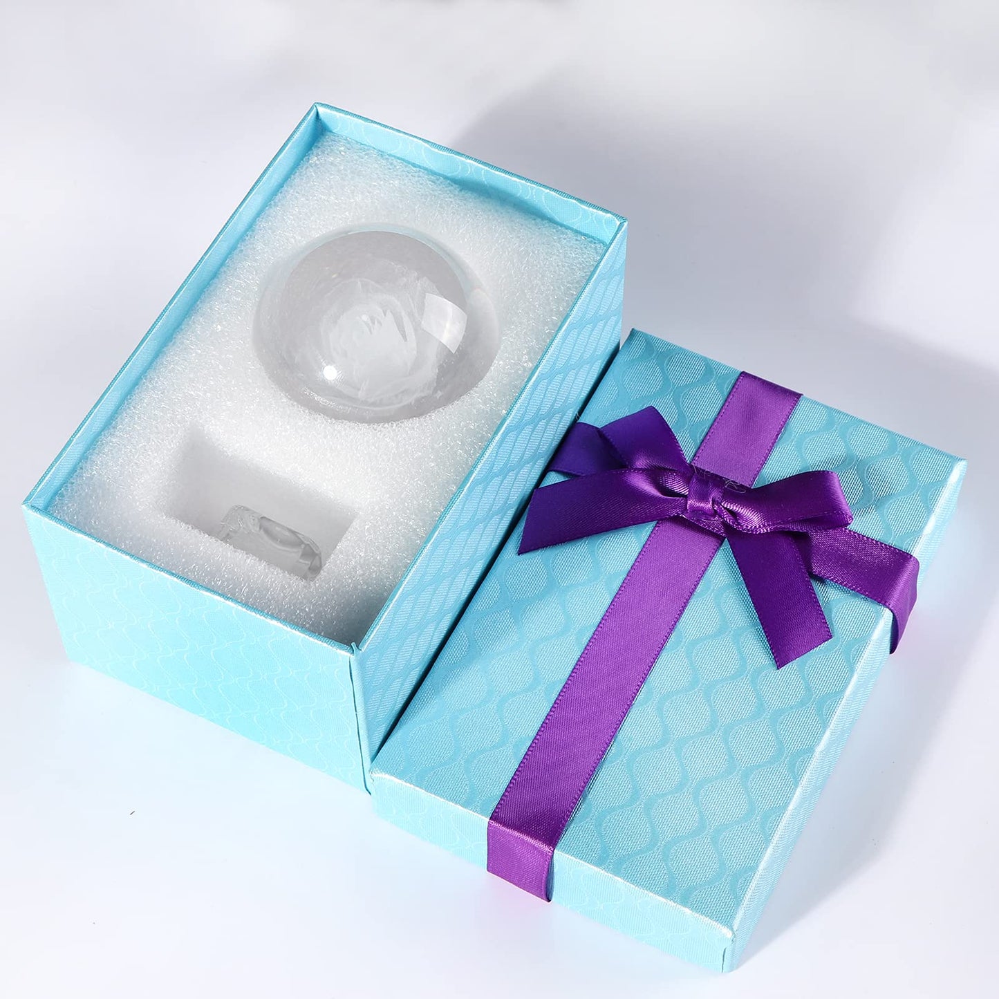 3D Laser Engraved 8cm Glass Crystal Ball Lamp (Ultrasound Baby Picture)