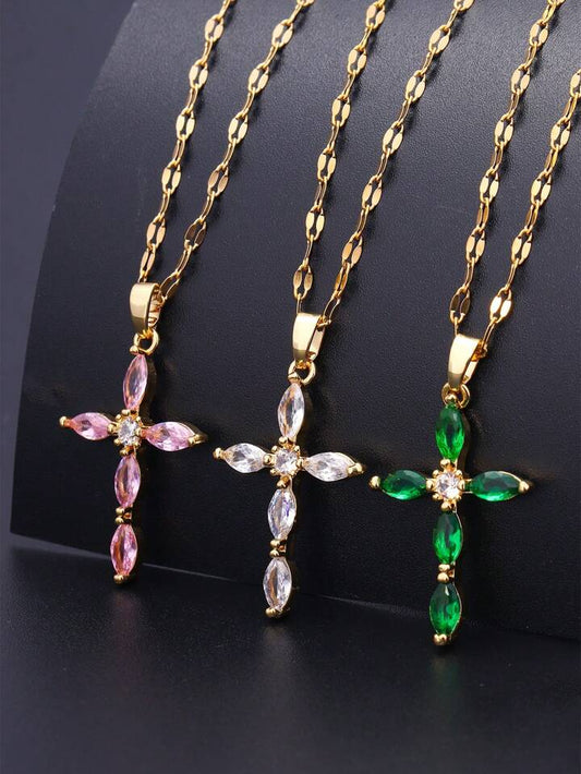 Cross Zircon Necklace
