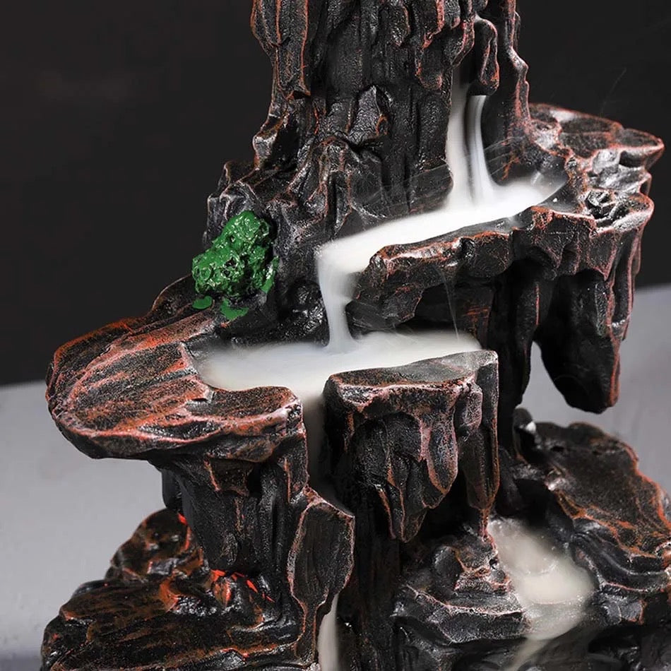 Fountain Back-Flow Incense Burner + 10 Free Incense Cones