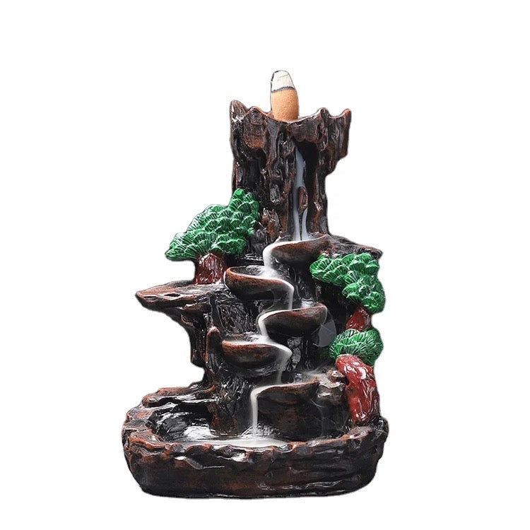 Fountain Back-Flow Incense Holder + 10 Free Incense Cones