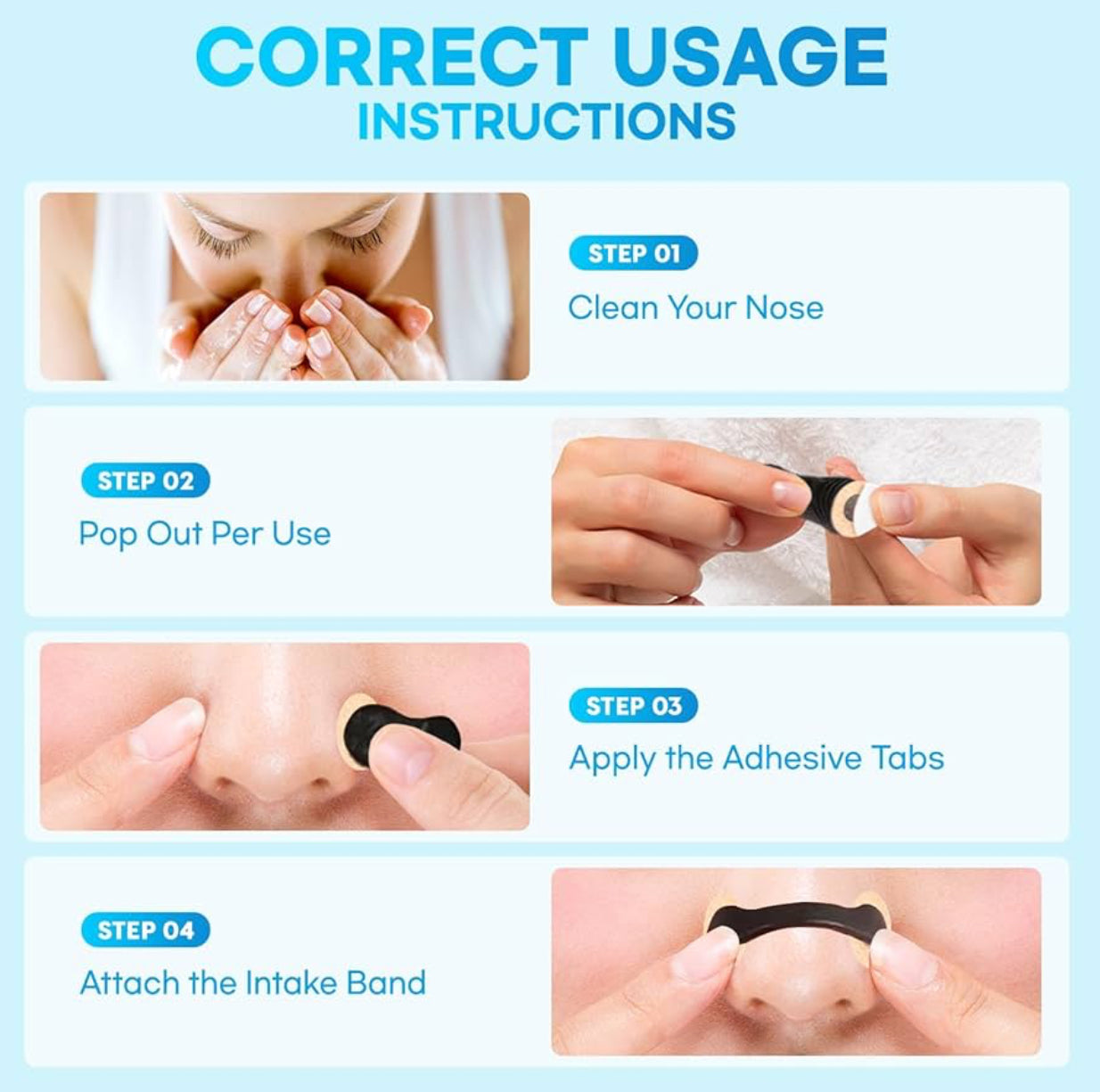 Magnetic Nasal Premier Dilator Patch Kit Nose Strips – Extra Strength Nasal Anti Snore Nose Strips to Improve Breathing, Sleep, Sports & Cold Use (15 pairs)
