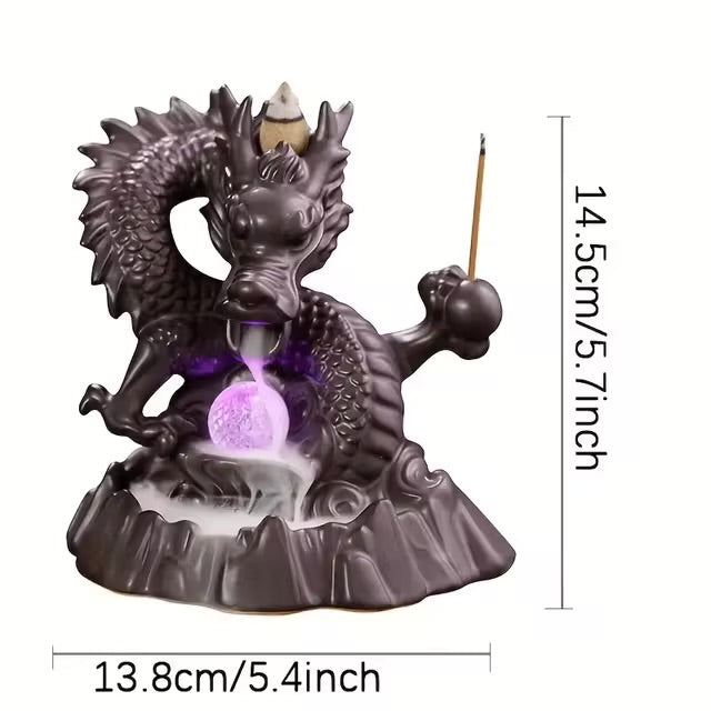 Dragon Incense Holder + 10 Free Back-Flow Incense Cones