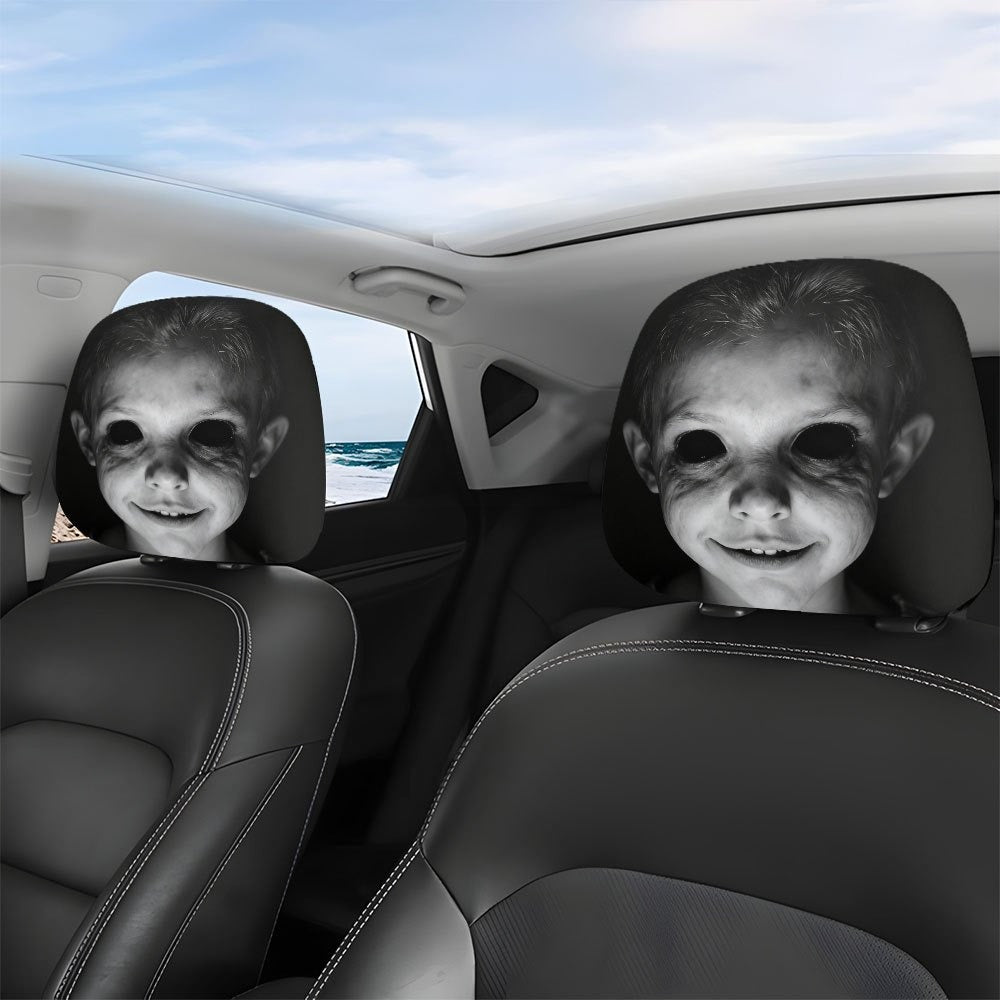 Halloween Scary Face Car Headrest Covers – 2 Piece Set