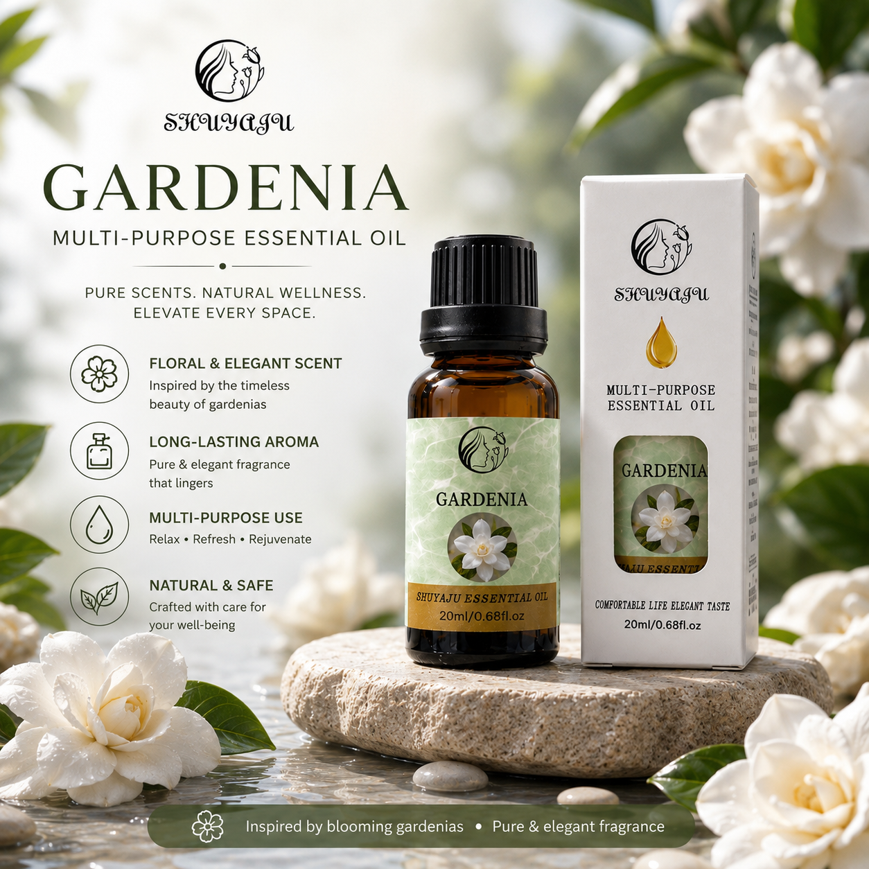 Premium Aromatherapy Multi-Purpose Essential Oil - Long Lasting Fragrance (20ml)