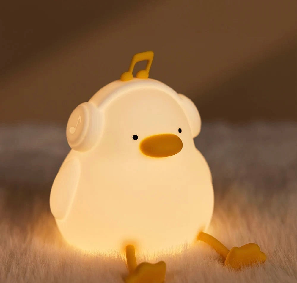 Adorable Squishy Silicone Animal Night Light (Duck with Long Legs)