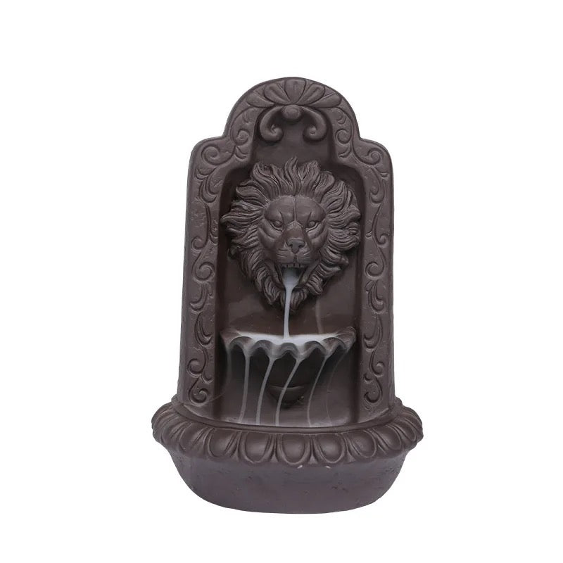 Lion Wall Incense Holder + 10 Free Back-Flow Incense Cones.