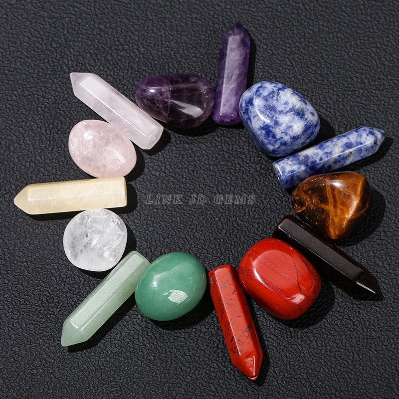 JD Gems 7 Chakra Natural Stone Crystals Gemstones