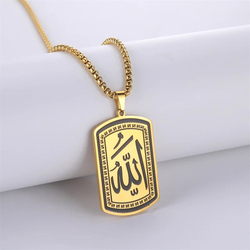 Stainless Steel “Allah” Islamic Gods Names Necklace