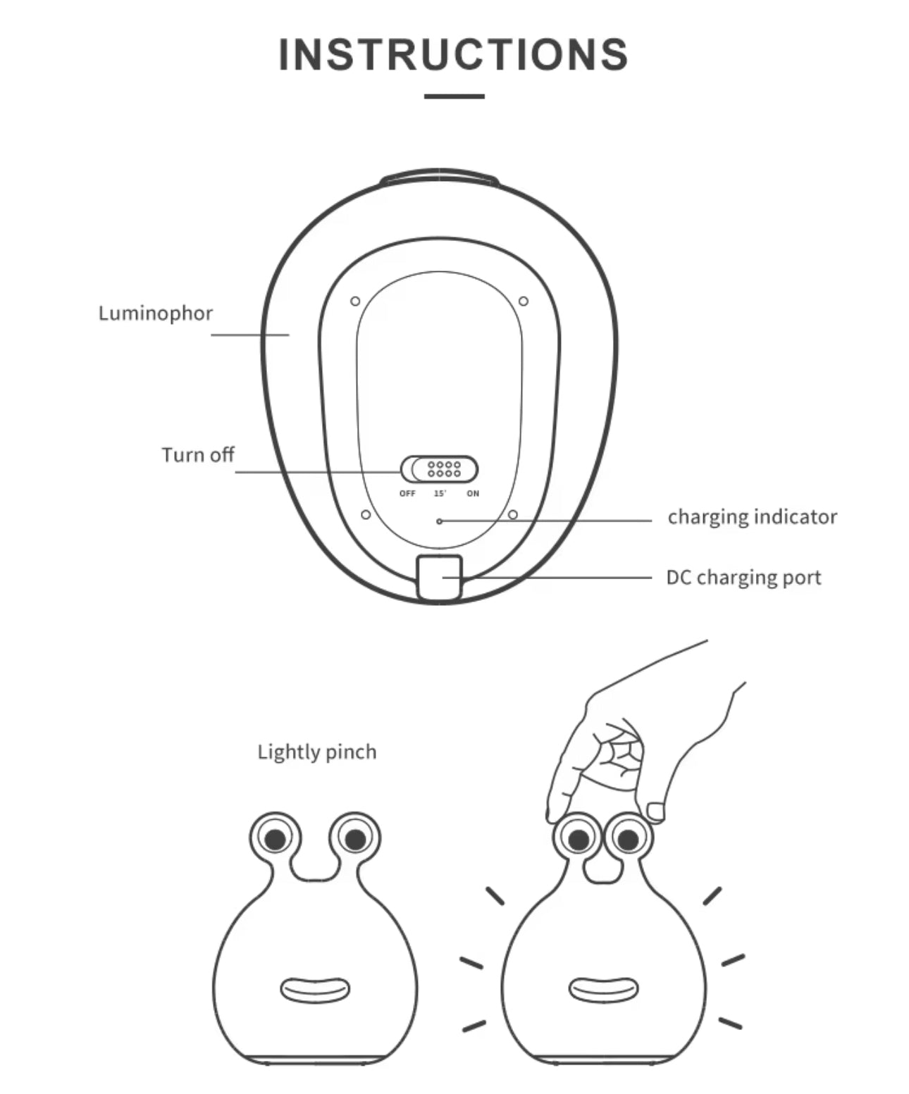 Adorable Squishy Silicone Animal Night Light (Slug)