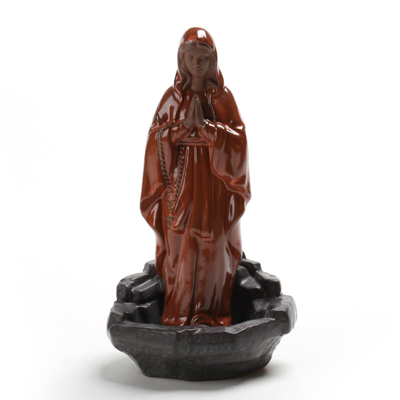 Jesus & Mary Incense Holder + 10 Free Back-Flow Incense