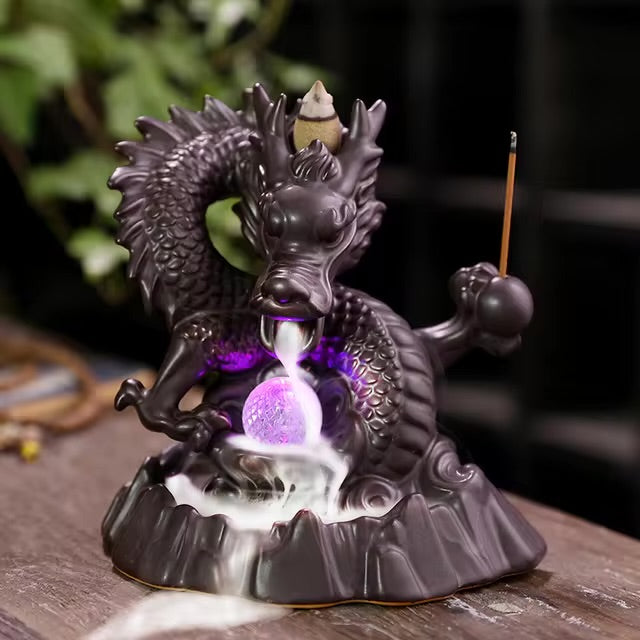 Dragon Incense Holder + 10 Free Back-Flow Incense Cones