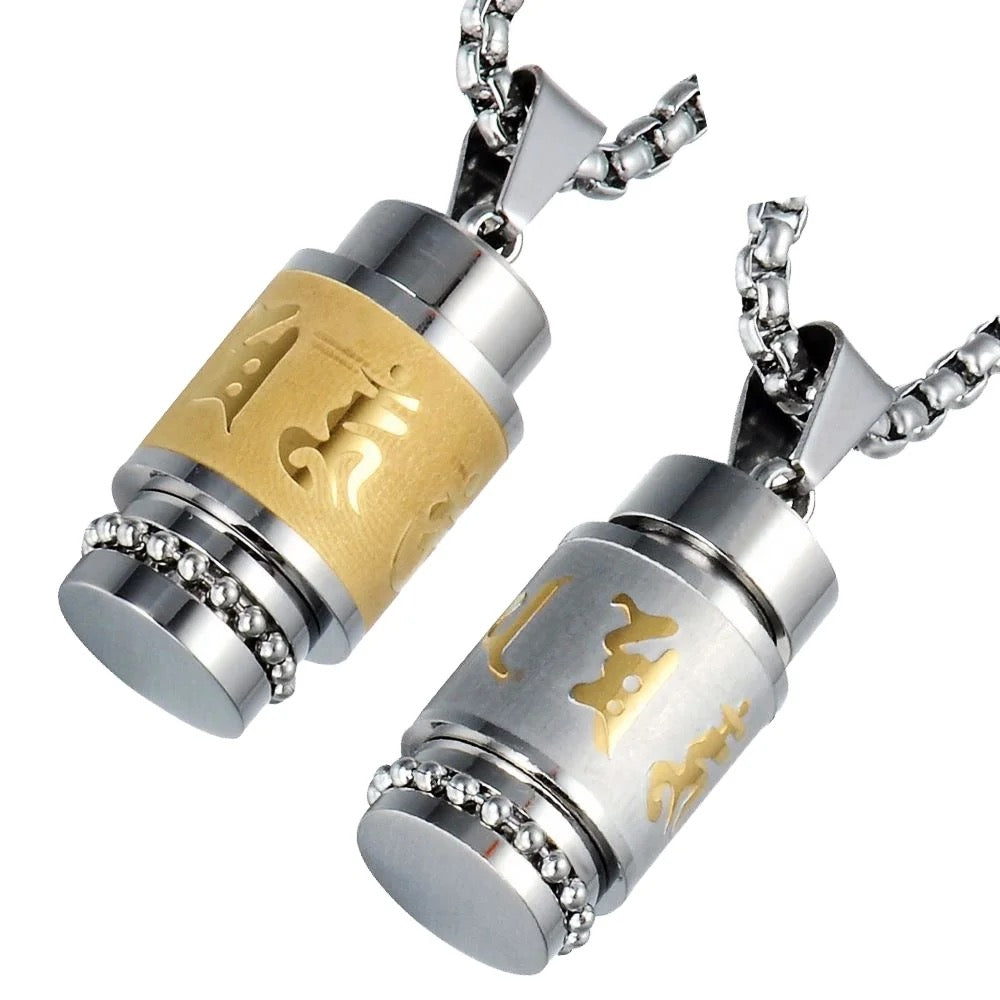Collier pendentif Om Mani Padme Aum bouddhisme artisanat fait main A51 Collier pendentif Om Mani Padme Aum bouddhisme artisanat fait main A51