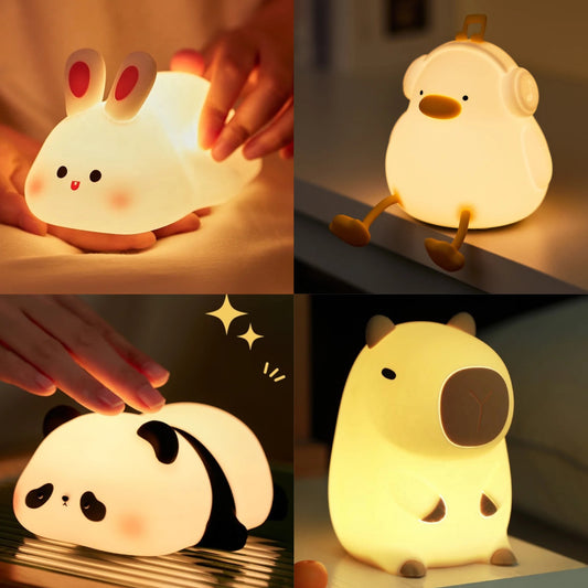 Adorable Squishy Silicone Animal Night Light