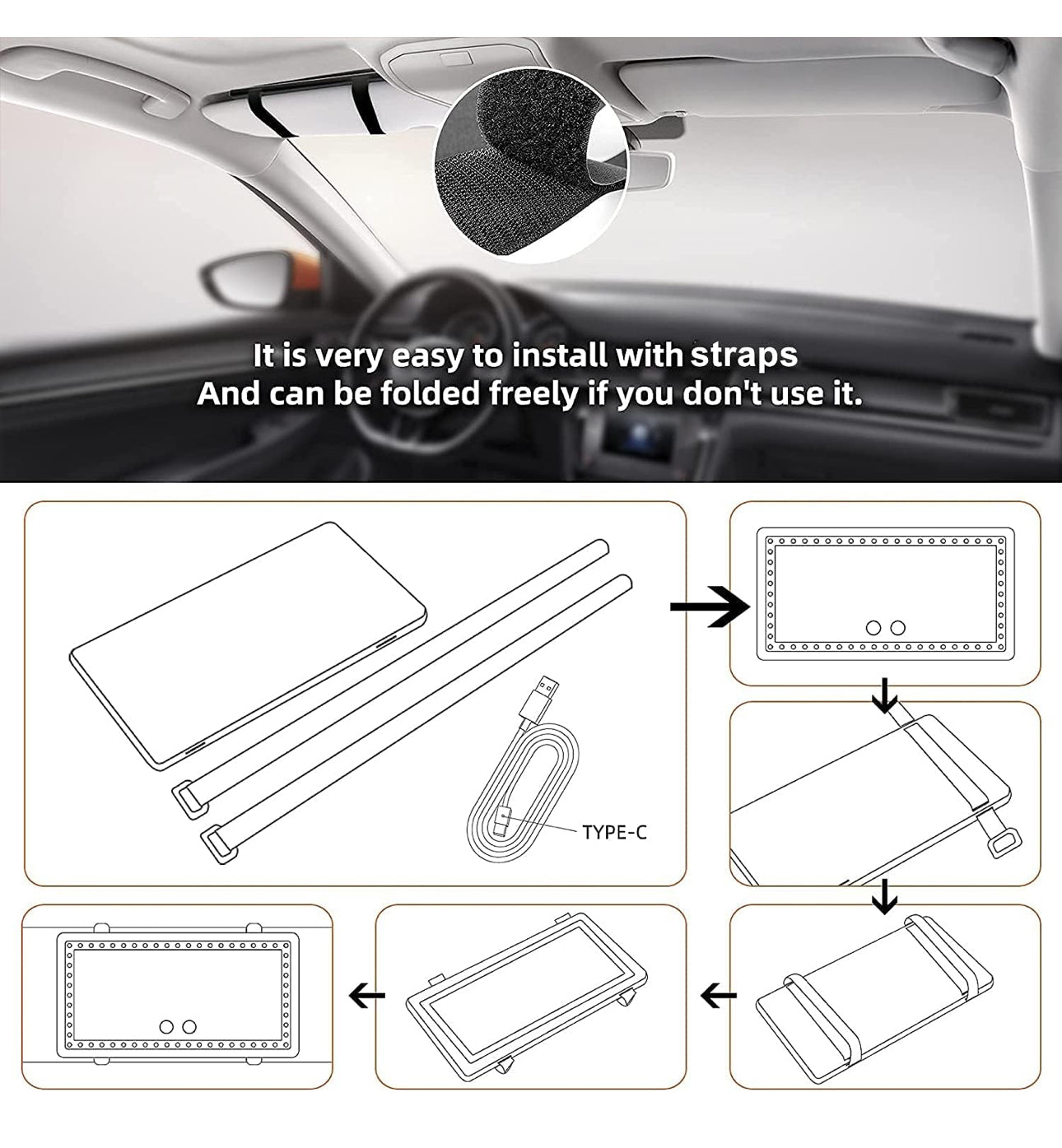 Universal Car Sun Visor Vanity Mirror