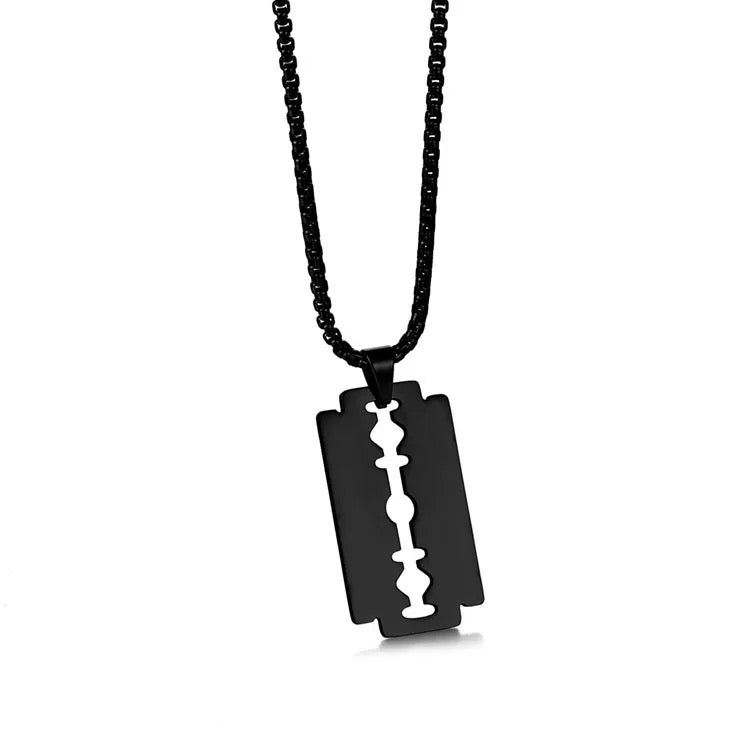 Stainless Steel Razor Blade Designed Necklace