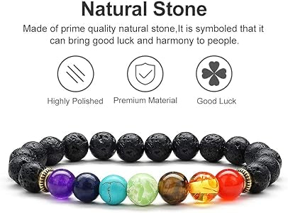 Natural Stone Chakra Bracelets (8mm)