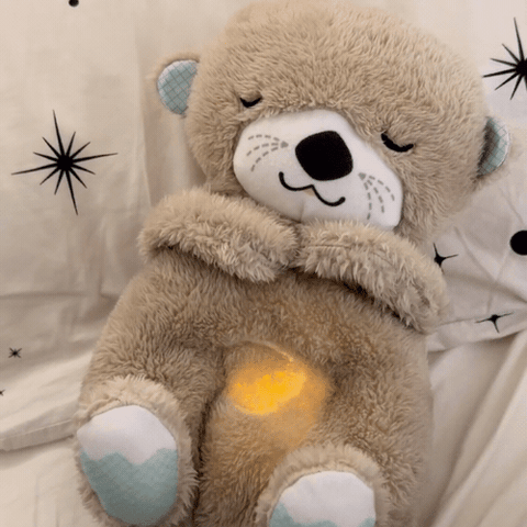 Breathing Plush Otter with Baby Sound Music 🎵 – Online Store