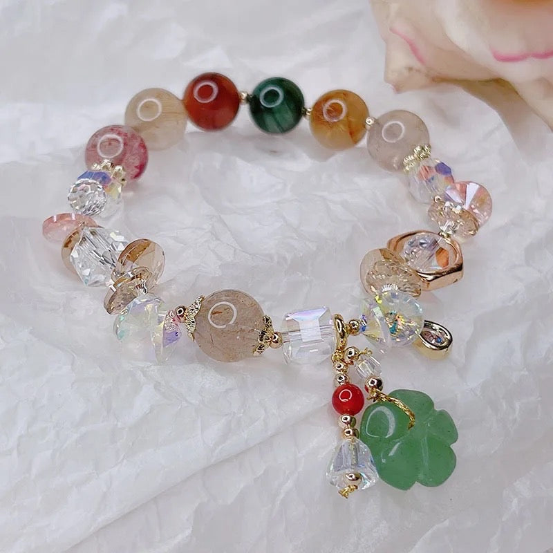 Crystal Jade Charm Bracelet