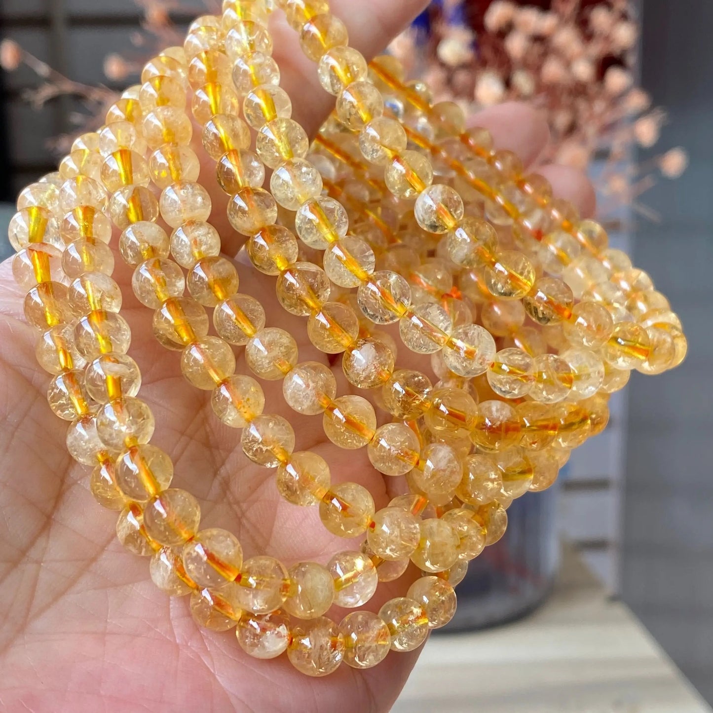 Natural Grade A Citrine Bracelet (8MM)