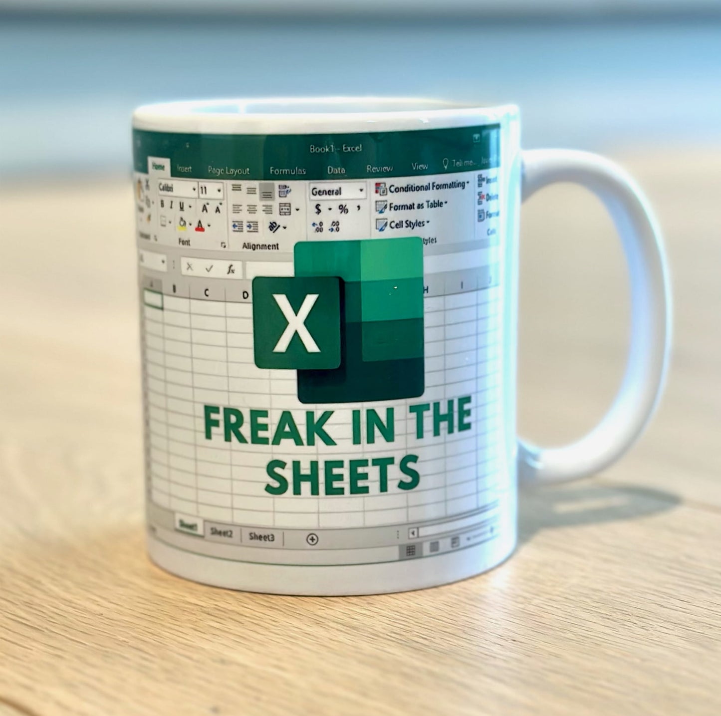 ‘Freaks in the Sheets’ Excel Printed Meme Ceramic Mug 400ML
