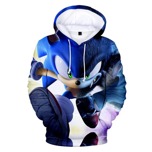 Sonic 3D Print Polyester Hoodie