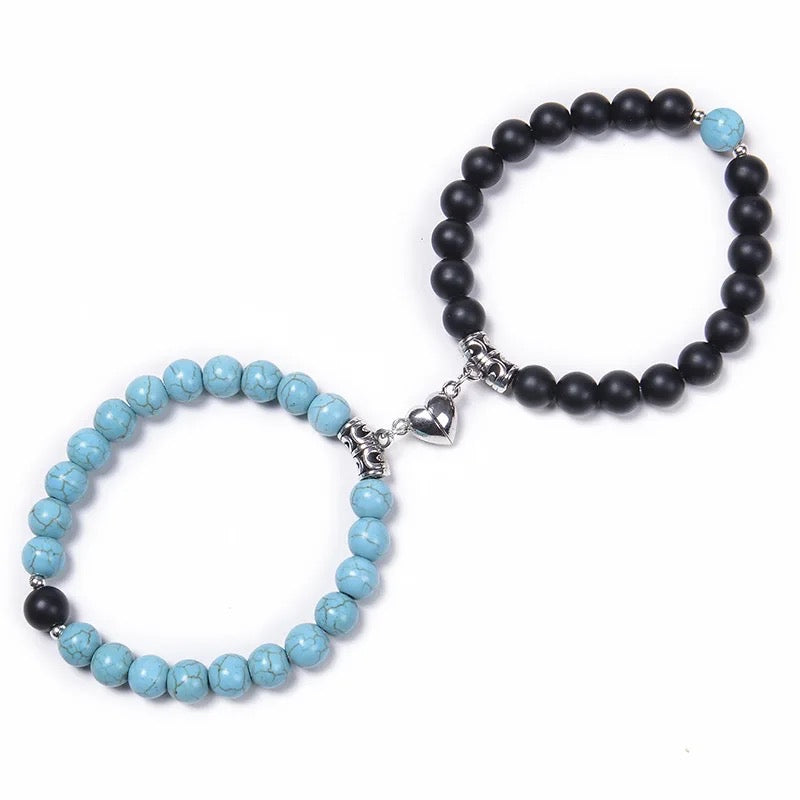 Natural Stone Distance Magnetic Bracelets (8MM) - Relationship/ Friendship