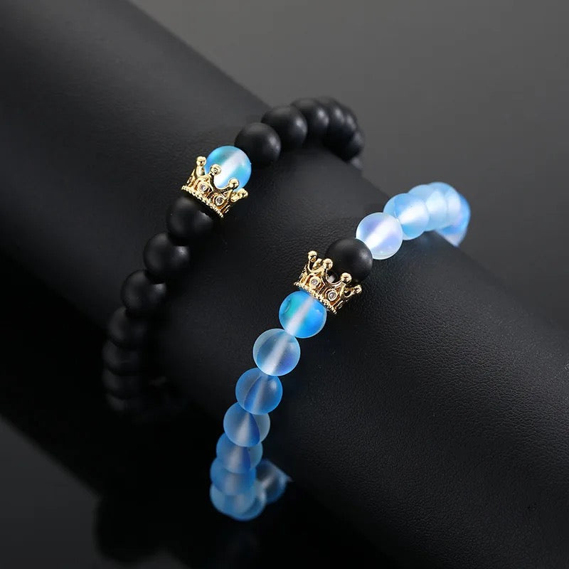 Cute Distance/ Relationship Moonstone Bracelets