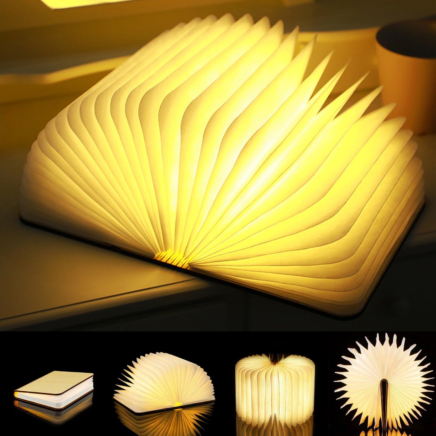 LumiFold 360° Foldable LED Magic Book Lamp