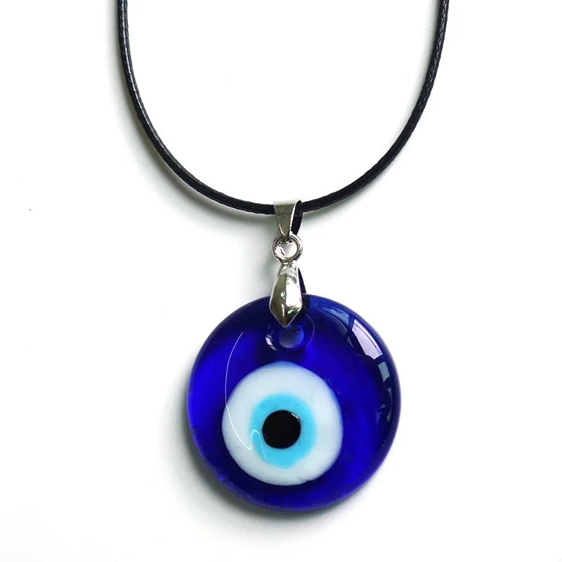 Evil Eye Glass Necklace