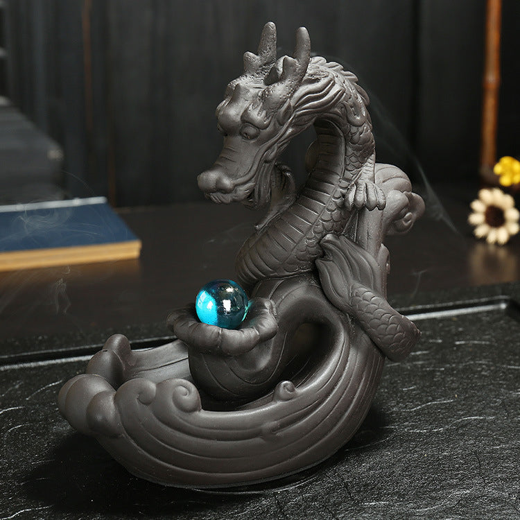 Dragon Incense Holder + 10 Back-Flow Incense Cones