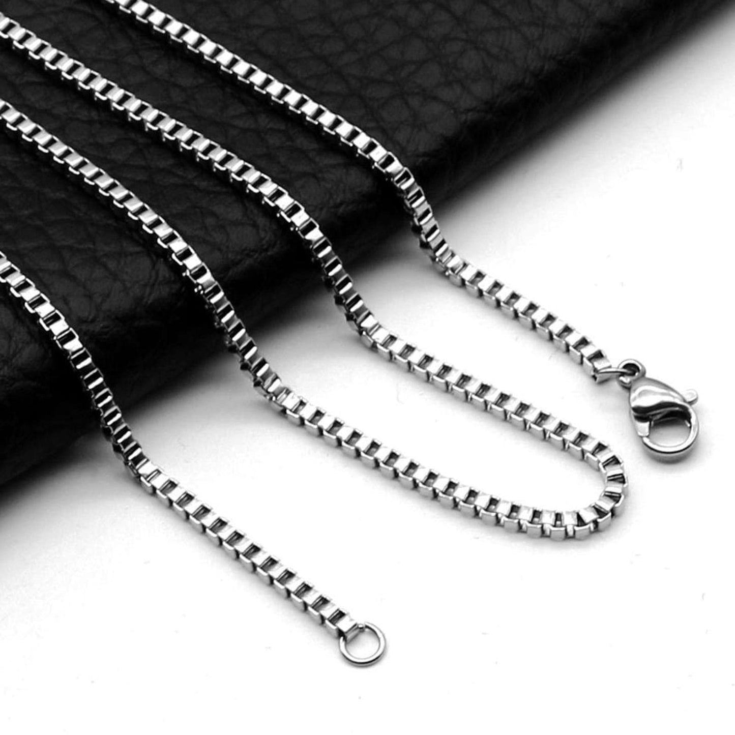 Stainless Steel Square Box Chain (3MM-55CM)