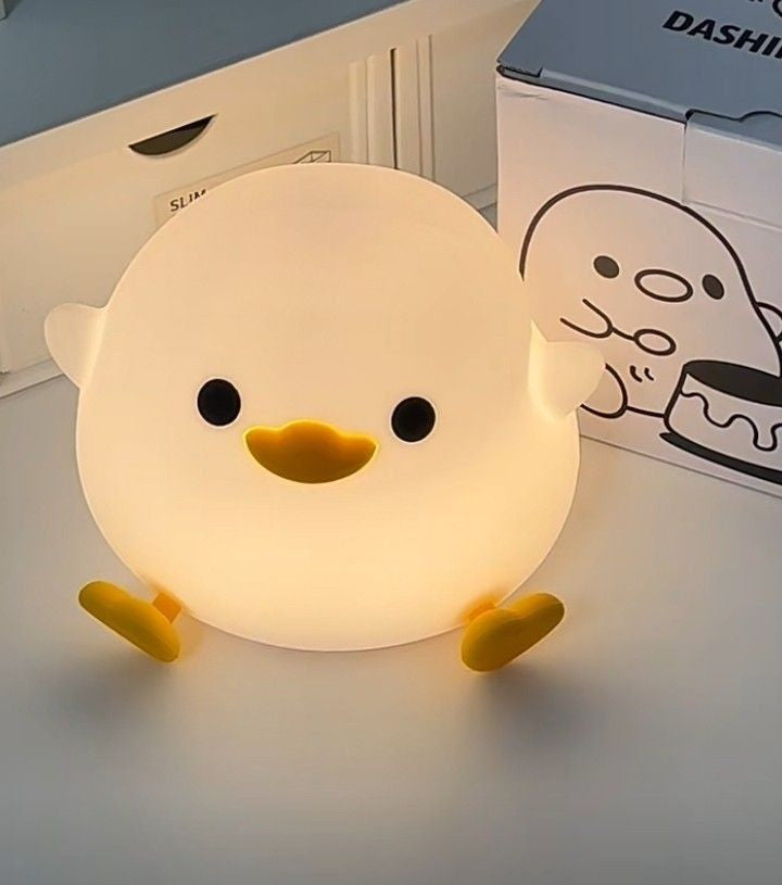 Adorable Squishy Silicone Animal Night Light (Baby Duck)