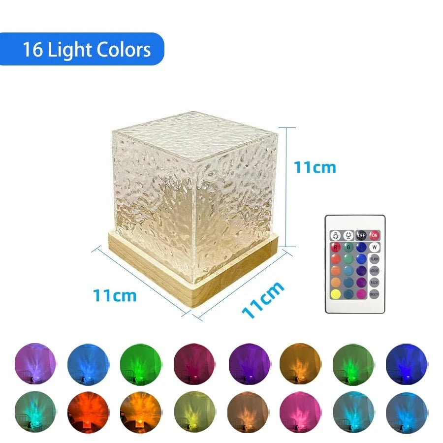 Aurora Cube Northern Lights Projector Lamp (16 Colors LED + Remote)