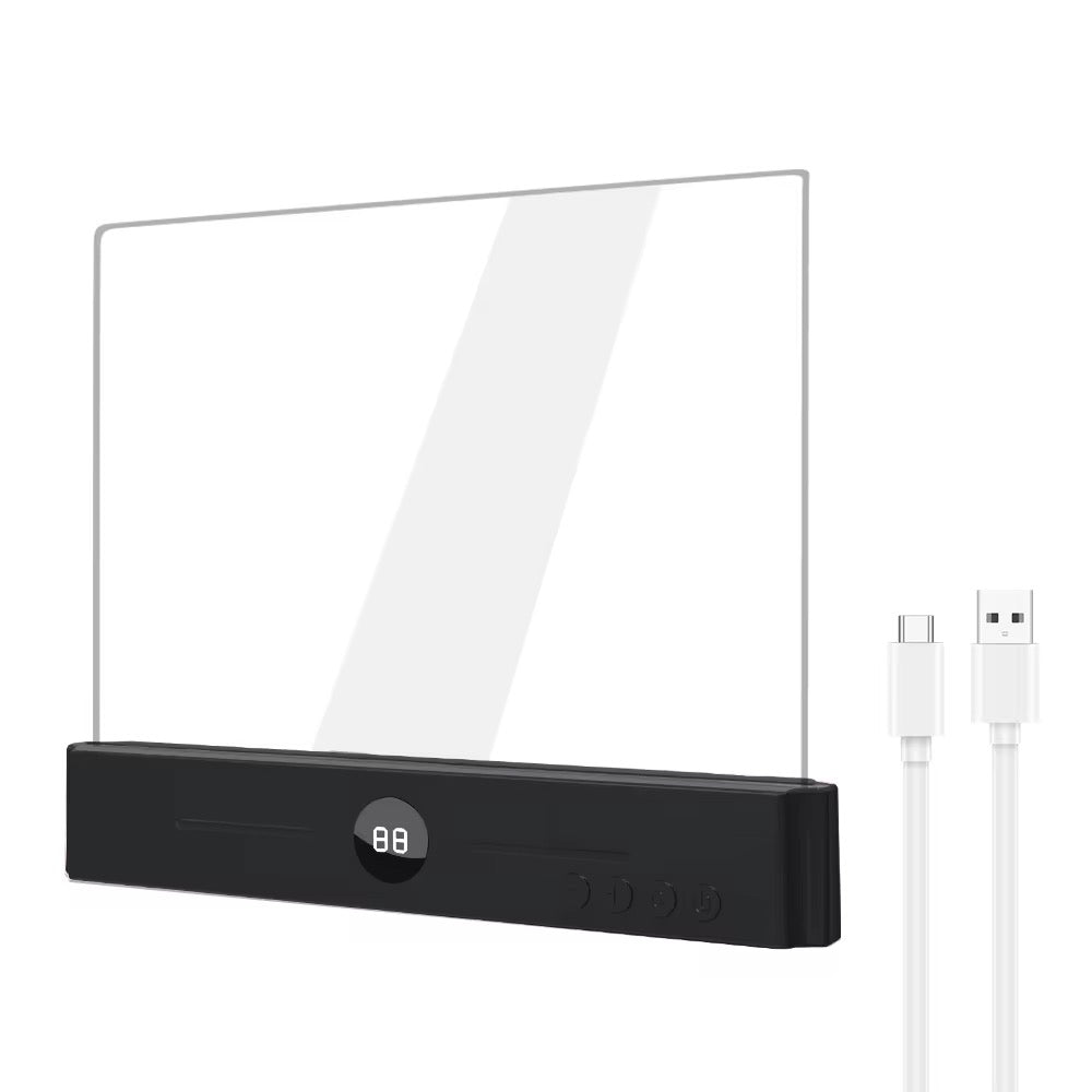 Rechargeable Full-Page 2 in 1 LED Acrylic Panel Reading Book Light – 3 Color Mode