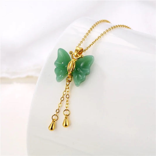 Butterfly Jade Necklace