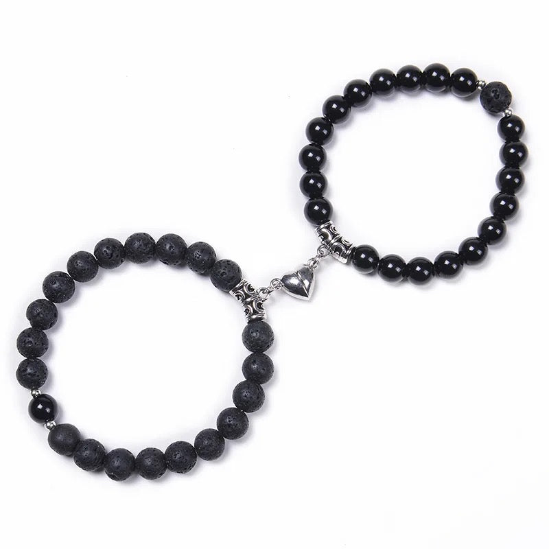 Natural Stone Distance Magnetic Bracelets (8MM) - Relationship/ Friendship