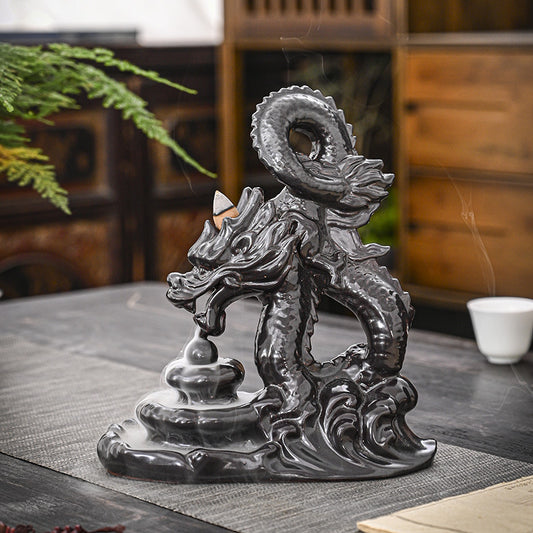 Dragon Incense Holder + 10 Free Back-Flow Incense